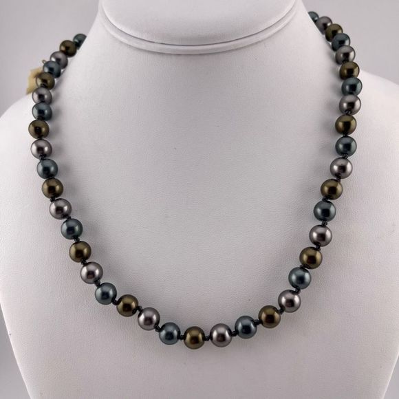 Vintage Signed Roman Faux Pearl Necklace - Picture 1 of 4